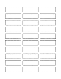 Sheet of 2.1875" x 0.6875"  labels