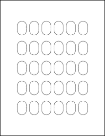 Sheet of 0.75" x 1.125" 100% Recycled White labels