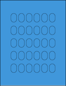 Sheet of 0.75" x 1.125" True Blue labels