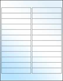 Sheet of 4" x 0.75" White Gloss Laser labels