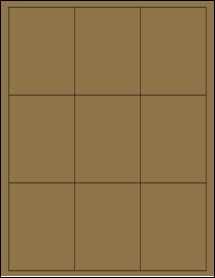 Sheet of 2.625" x 3.5" Brown Kraft labels