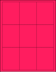 Sheet of 2.625" x 3.5" Fluorescent Pink labels