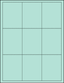 Sheet of 2.625" x 3.5" Pastel Green labels