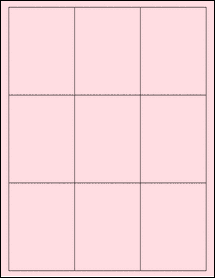 Sheet of 2.625" x 3.5" Pastel Pink labels