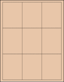 Sheet of 2.625" x 3.5" Light Tan labels