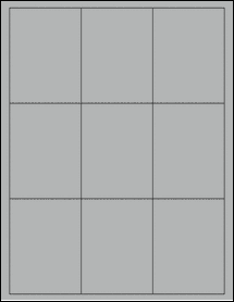 Sheet of 2.625" x 3.5" True Gray labels