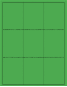 Sheet of 2.625" x 3.5" True Green labels