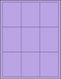 Sheet of 2.625" x 3.5" True Purple labels