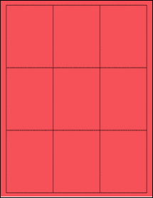 Sheet of 2.625" x 3.5" True Red labels