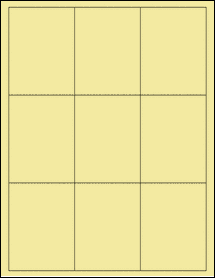 Sheet of 2.625" x 3.5" Pastel Yellow labels