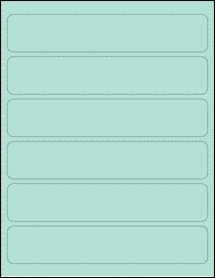 Sheet of 8" x 1.5" Pastel Green labels