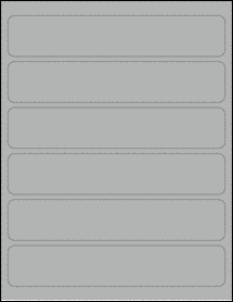 Sheet of 8" x 1.5" True Gray labels
