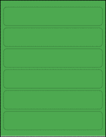 Sheet of 8" x 1.5" True Green labels