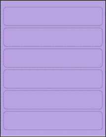 Sheet of 8" x 1.5" True Purple labels