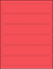 Sheet of 8" x 1.5" True Red labels