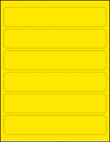 Sheet of 8" x 1.5" True Yellow labels