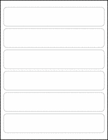 Sheet of 8" x 1.5" Aggressive White Matte labels