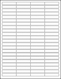 Sheet of 2" x 0.38"  labels