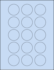 Sheet of 1.75" Circle Pastel Blue labels