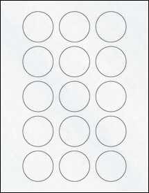 Sheet of 1.75" Circle Clear Matte Inkjet labels