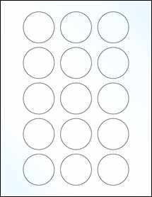 Sheet of 1.75" Circle Clear Gloss Laser labels