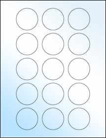 Sheet of 1.75" Circle White Gloss Inkjet labels