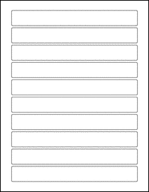 Sheet of 7.25" x 0.875"  labels