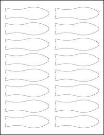 Sheet of 3.6136" x 1.0194"  labels