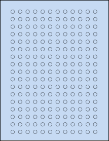 Sheet of 0.2895" x 0.288" Pastel Blue labels