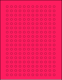Sheet of 0.2895" x 0.288" Fluorescent Pink labels