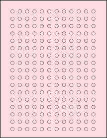 Sheet of 0.2895" x 0.288" Pastel Pink labels