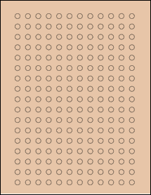 Sheet of 0.2895" x 0.288" Light Tan labels