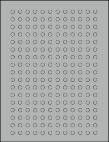 Sheet of 0.2895" x 0.288" True Gray labels