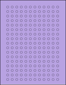 Sheet of 0.2895" x 0.288" True Purple labels