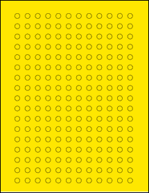 Sheet of 0.2895" x 0.288" True Yellow labels