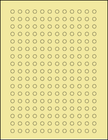 Sheet of 0.2895" x 0.288" Pastel Yellow labels