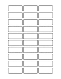 Sheet of 2" x 0.75" Weatherproof Polyester Laser labels