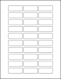 Sheet of 2" x 0.75" 100% Recycled White labels