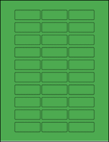 Sheet of 2" x 0.75" True Green labels
