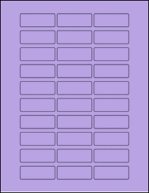 Sheet of 2" x 0.75" True Purple labels