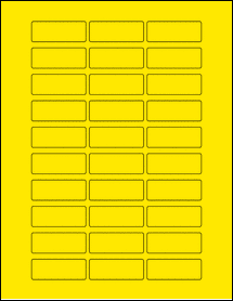 Sheet of 2" x 0.75" True Yellow labels