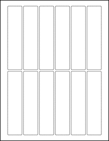 Sheet of 1.125" x 5"  labels