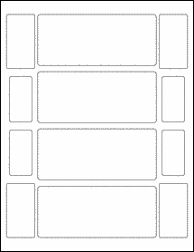 Sheet of 8" x 9.806" Weatherproof Matte Inkjet labels