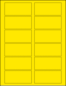 Sheet of 3.5" x 1.625" True Yellow labels