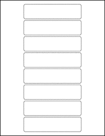 Sheet of 4.6875" x 1.1875"  labels