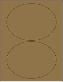 Sheet of 6.75" x 5" Brown Kraft labels