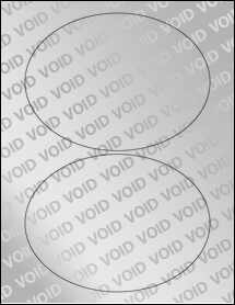 Sheet of 6.75" x 5" Void Silver Polyester labels