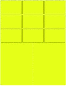 Sheet of 2.722" x 1.7206" Fluorescent Yellow labels