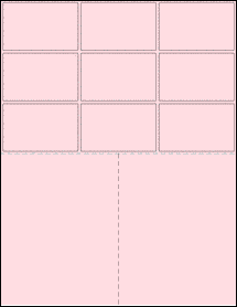 Sheet of 2.722" x 1.7206" Pastel Pink labels