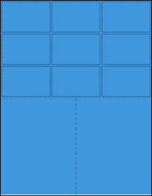 Sheet of 2.722" x 1.7206" True Blue labels